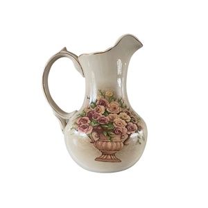 Belk Vintage 'All for You' Large Floral Porcelain Pitcher